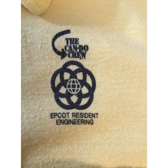 Rare Vintage Disney "The Can Do Crew" Epcot WDI Engineering Polo Shirt sz L LG - Picture 2 of 5